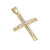 Χρυσός σταυρός με πέτρες Κ14 Τ205