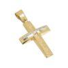 Χρυσός σταυρός με πέτρες Κ14-Κ9 Τ185