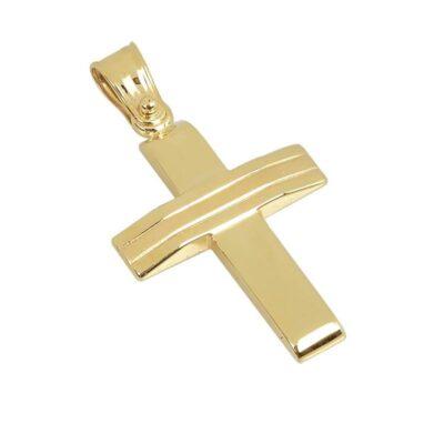 Χρυσός σταυρός Κ14-Κ9 Τ115