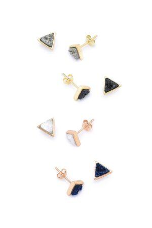 Ασημένια σκουλαρίκια τρίγωνο 04-05-2483