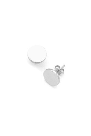 Ασημένια σκουλαρίκια στρογγυλοί δίσκοι 12-05-2710